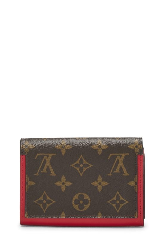 Red Monogram Canvas Flore Compact Wallet, , large image number 2