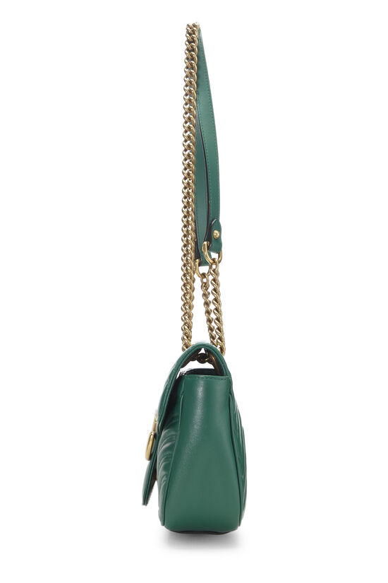 Green Leather Marmont Matelassé Shoulder Bag, , large image number 3