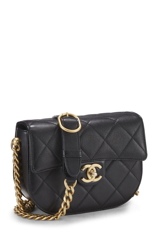 Chanel Black Calfskin Moon Flap Messenger Mini Q6B5HP3PK9000 | WGACA