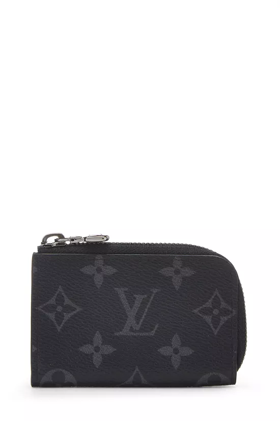 Black Monogram Eclipse Canvas Porte Monnaie Jour, , large image number 0