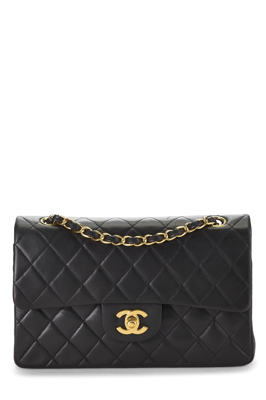 Black Quilted Lambskin Classic Double Flap Small, , large image number 0