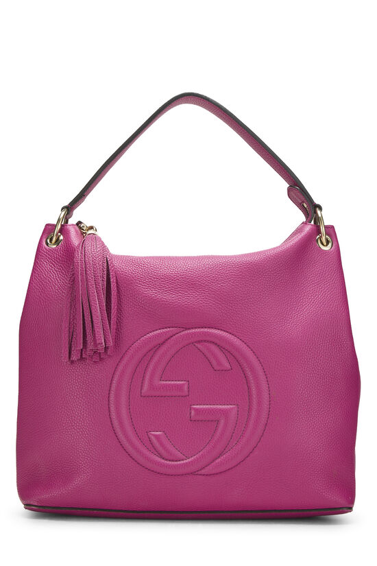 Pink Leather Soho Convertible Hobo, , large image number 0
