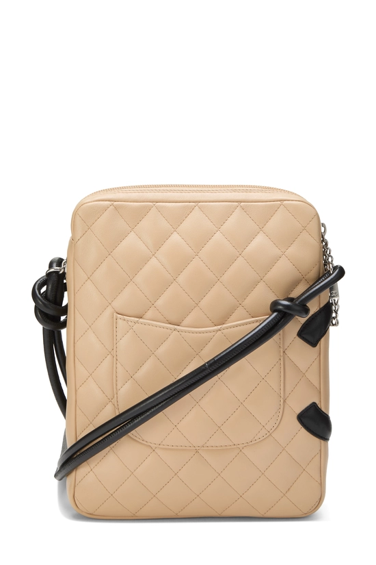 Beige Quilted Calfskin Cambon Shoulder Bag, , large image number 3
