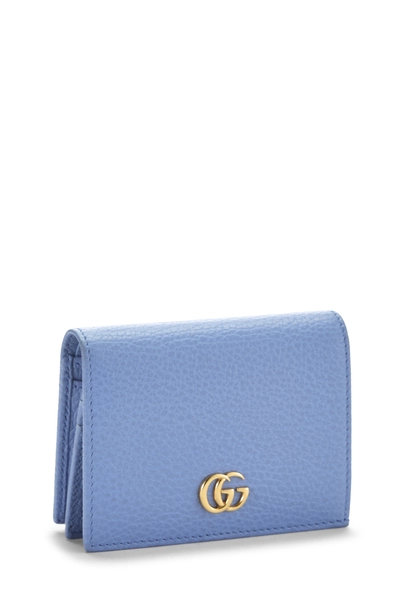 Blue Leather GG Marmont Card Case, , large