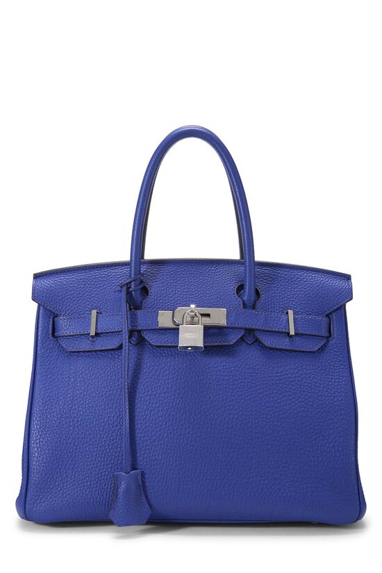 Blue Electric Togo Birkin 30, , large image number 0