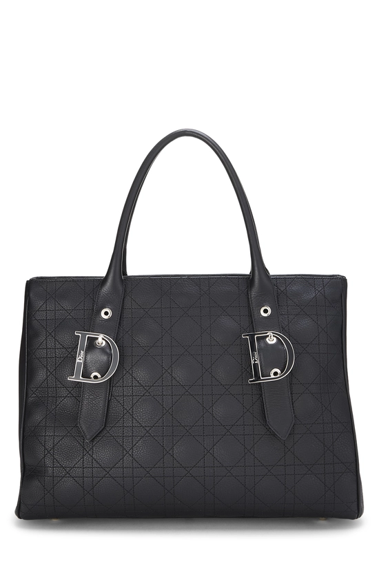 Black Calfskin D Buckle Tote, , large image number 0