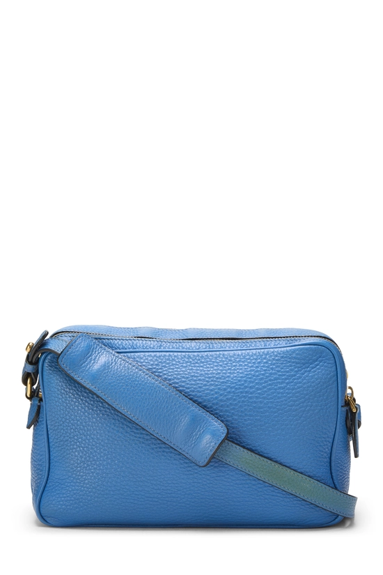 Blue Vitello Daino Camera Bag, , large image number 3