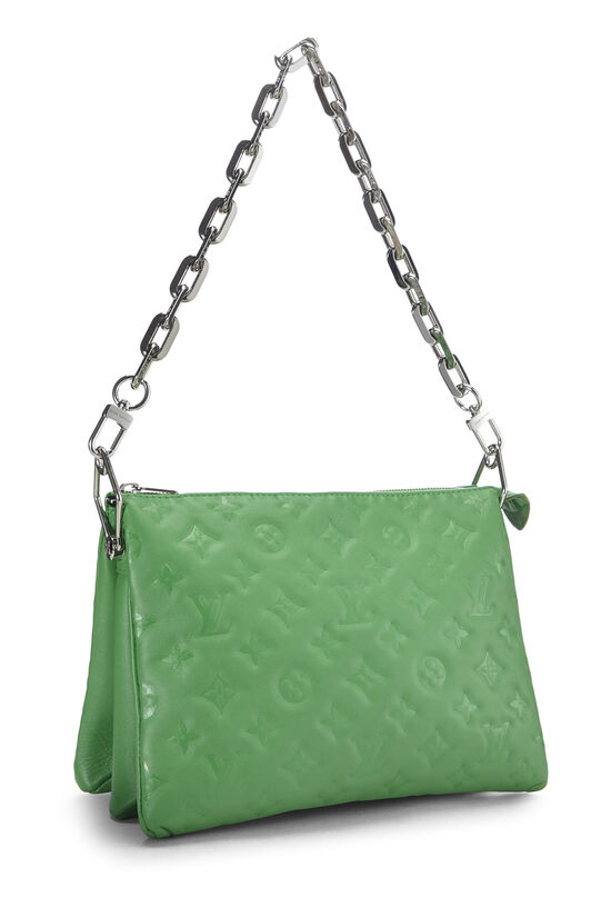 Louis Vuitton Green Monogram Embossed Coussin PM QJB132PFWF001 | WGACA