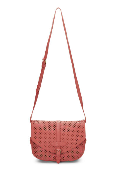 Pink Perforated Leather Saumur 30, , large