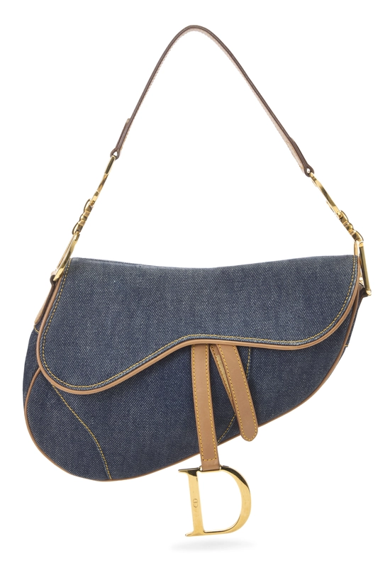 Navy Denim Saddle Bag, , large image number 0