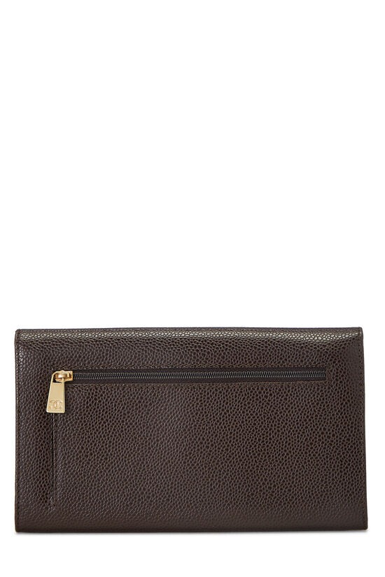 Brown Caviar Timeless 'CC' Wallet, , large image number 2