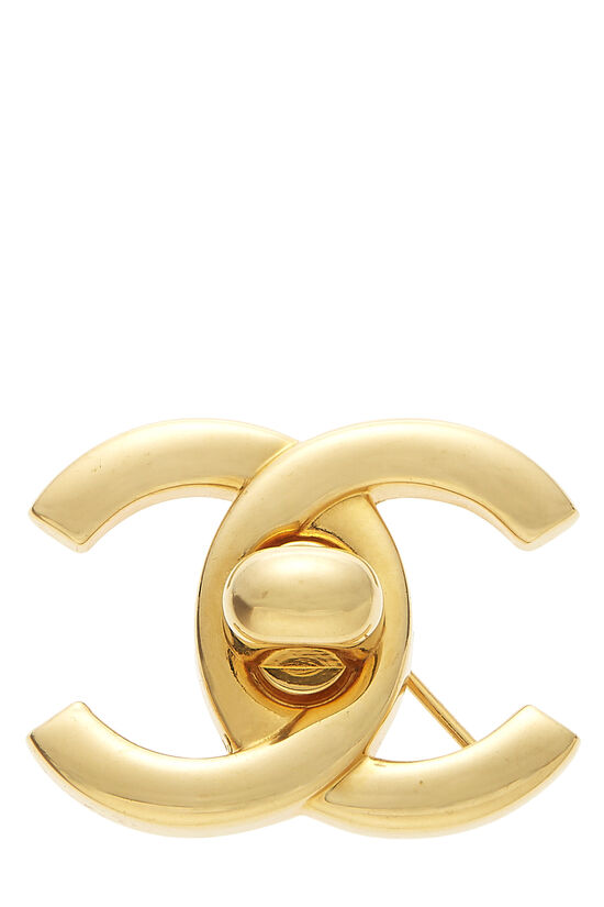 Gold 'CC' Turnlock Pin Medium, , large image number 0