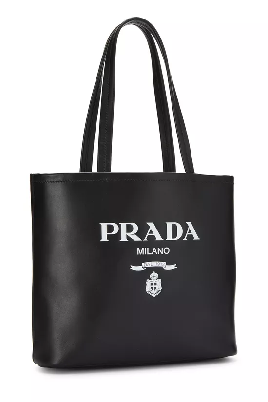 Black Calfskin Logo Tote Small, , large image number 1