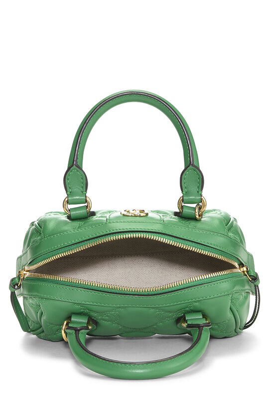 Green Leather GG Marmont Matelass&eacute; Bowler Mini, , large image number 5