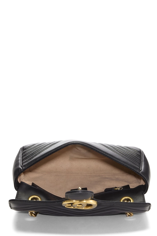 Black Leather Marmont Matelass&eacute; Shoulder Bag, , large image number 5