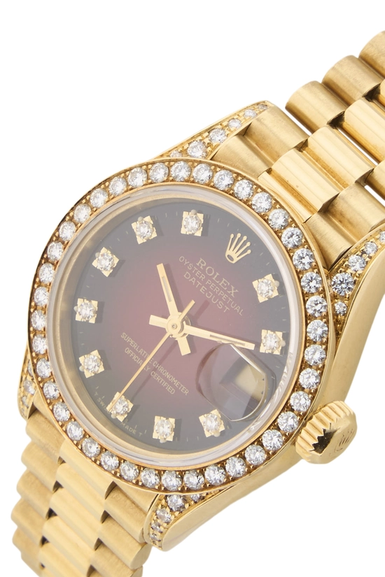 Red Vignette Dial Diamond with Diamond Bezel and Lugs Datejust 69158 26mm, , large image number 1