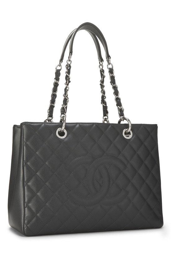 Grey Quilted Caviar Grand Shopping Tote (GST), , large image number 1