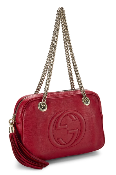 Gucci Red Leather Soho Chain Shoulder Bag — photo 2
