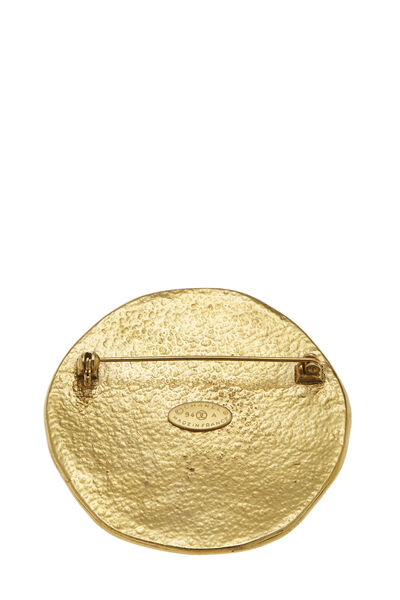 Gold 'CC' Rope Sun Pin, , large