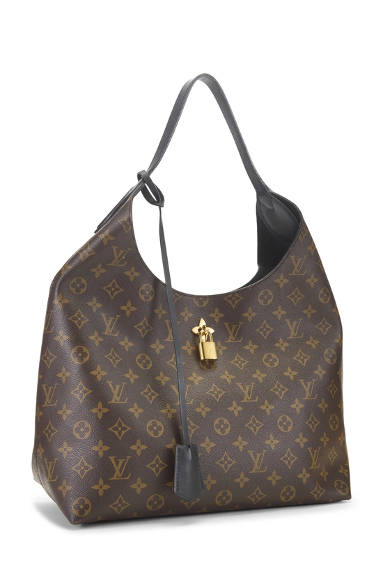 Black Monogram Canvas Flower Hobo, , large image number 1