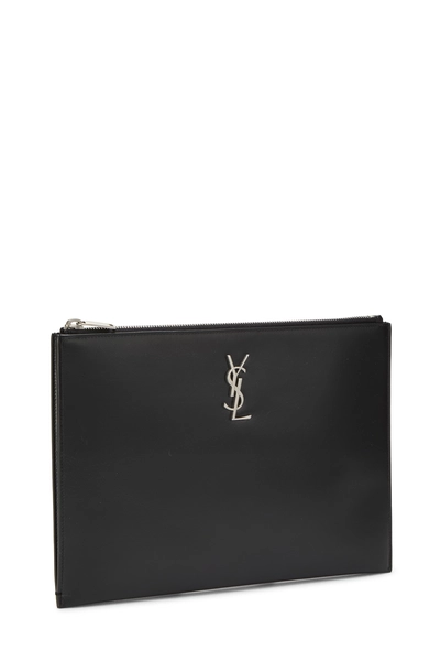 YSL Black Calfskin Clutch Medium — photo 2