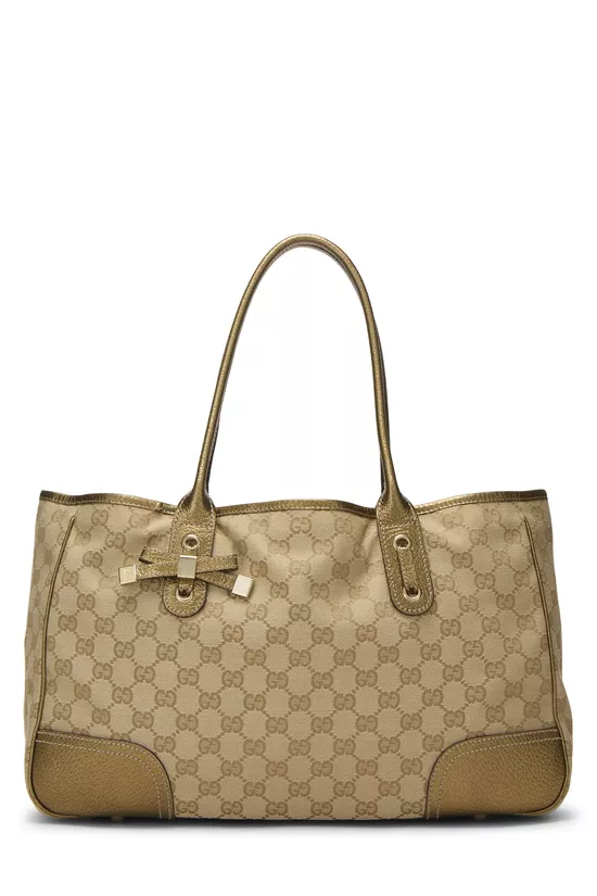 Gold Original GG Canvas Princy Tote, , large image number 0