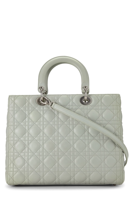 Green Cannage Leather Lady Dior Large, , large image number 3