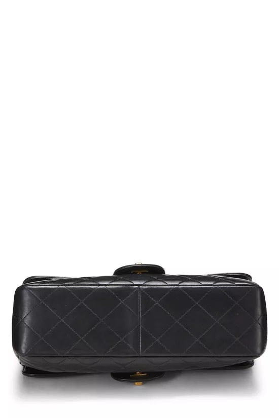 Black Quilted Lambskin Double Sided Classic Flap Medium, , large image number 4