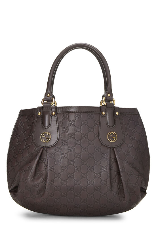 Brown Guccissima Beaded Studded Handbag, , large image number 0