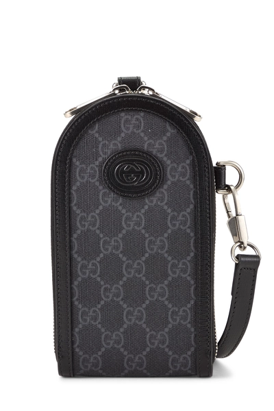 Gucci Black GG Supreme Canvas Interlocking GG Crossbody Mini