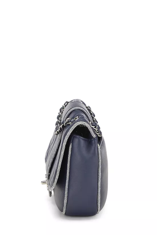 Navy Lambskin Elementary Chic Flap, , large image number 2