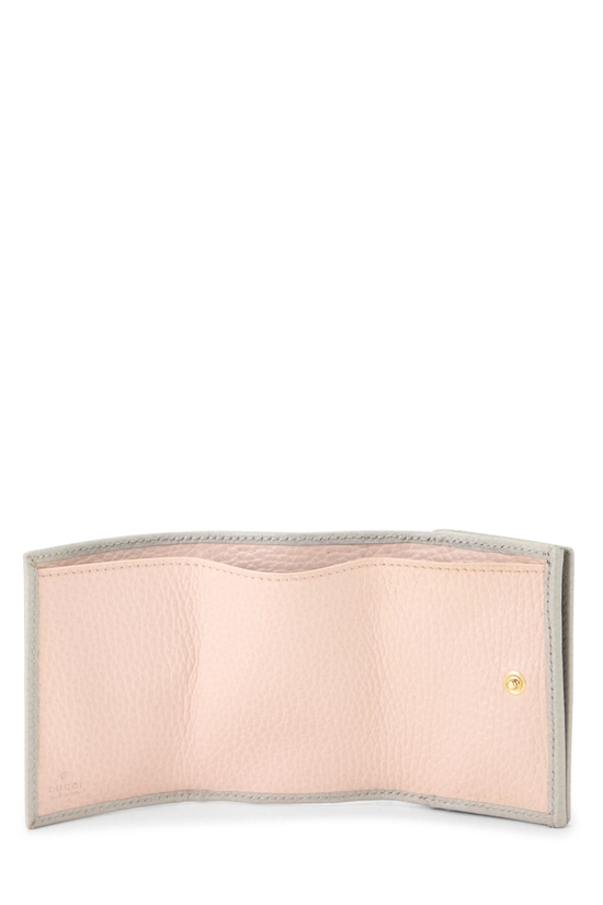 Grey Leather GG Marmont Compact Wallet, , large image number 3