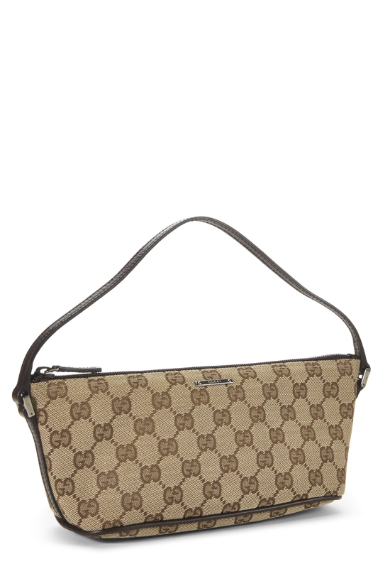Brown Original GG Canvas Boat Pochette, , large image number 1