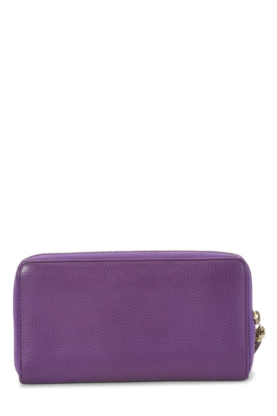 Pre-Owned Purple Leather Soho Zip Around Wallet QFA1F91LUB005