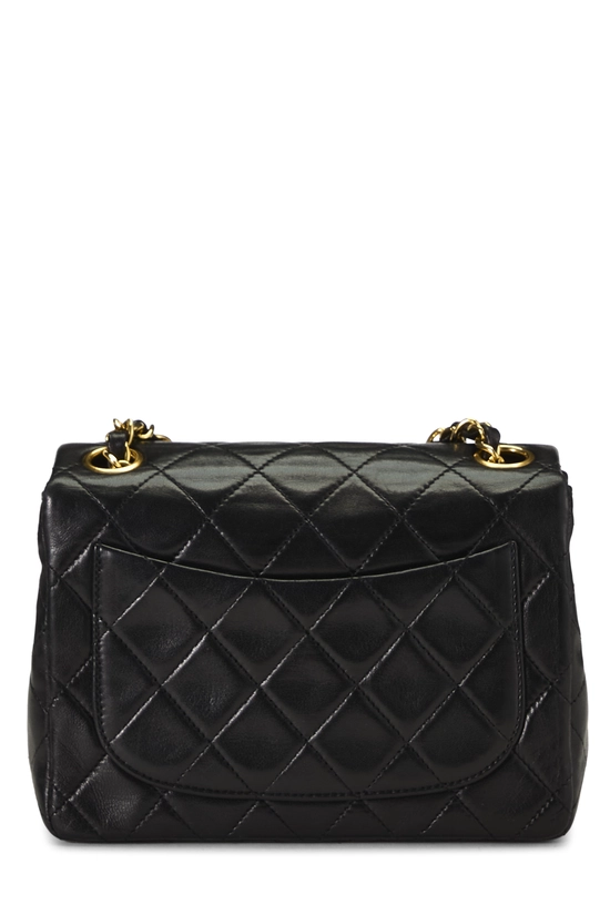 Black Quilted Lambskin Half Flap Mini, , large image number 3