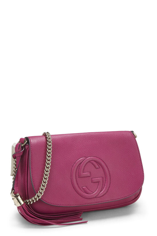 Pink Grained Leather Soho Chain Flap Crossbody, , large image number 1
