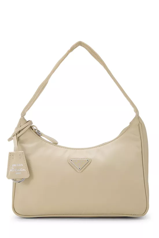 Beige Tessuto Re-Edition 2000 Hobo Mini, , large image number 0