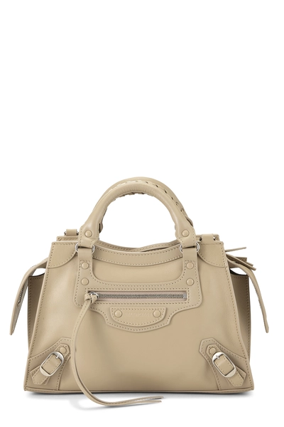 Beige Calfskin Neo Classic City Mini