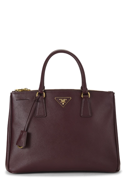 Burgundy Saffiano Executive Tote Medium