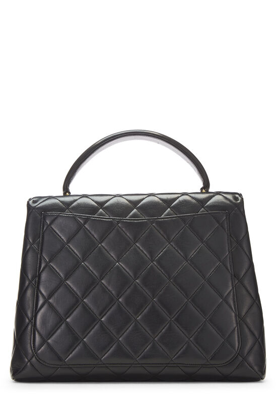 Black Quilted Lambskin Kelly, , large image number 4