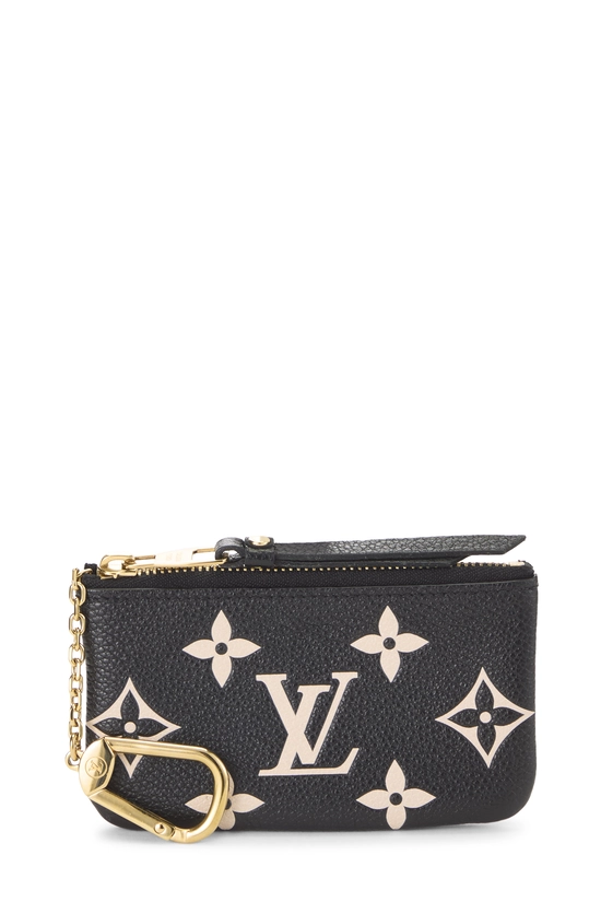 Black Empreinte Leather Pochette Clefs, , large image number 0