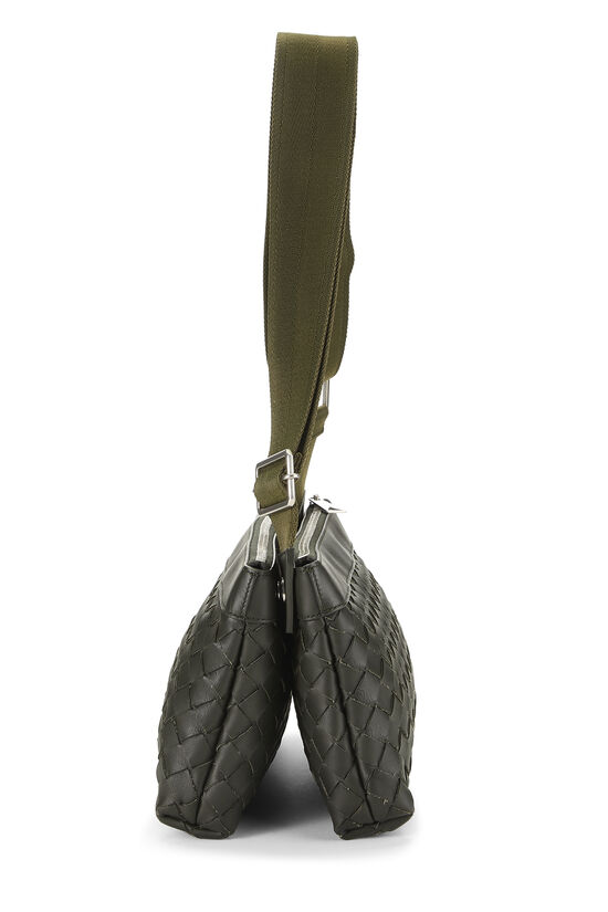 Green Intrecciato Leather Duo Crossbody Bag, , large image number 2