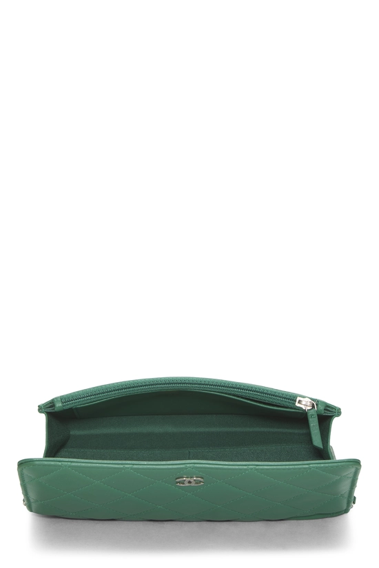 Green Quilted Lambskin Classic Wallet On Chain (WOC), , large image number 5