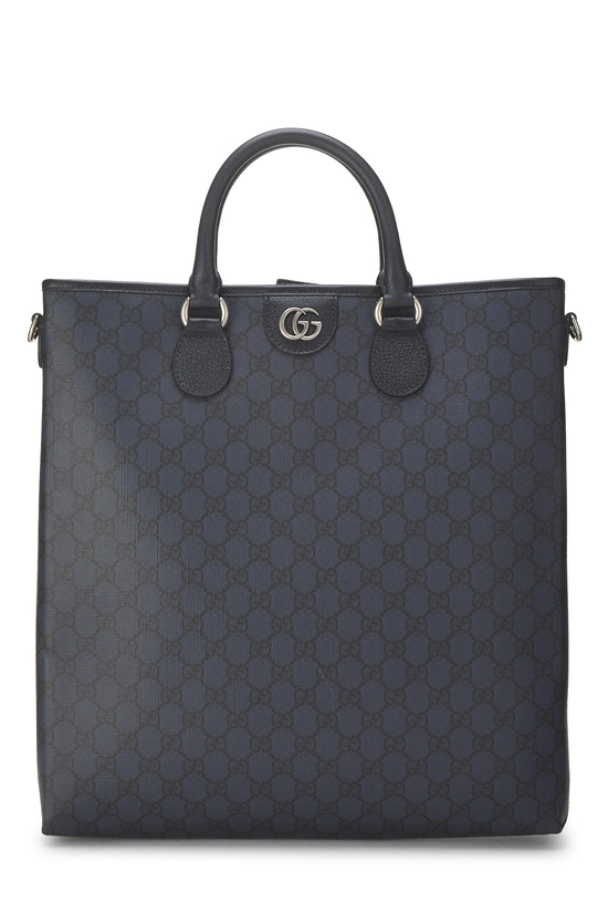 Navy GG Supreme Canvas Ophidia Tote Medium, , large image number 0