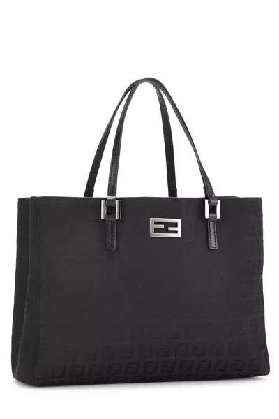 Black Zucchino Canvas Tote Small, , large