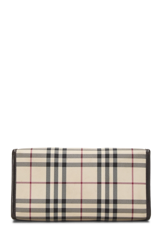 Brown Nylon House Check Shopping Handbag Small, , large image number 4