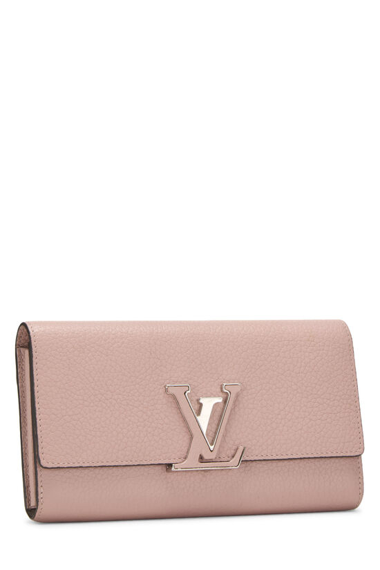 Pink Taurillon Leather Capucines Wallet, , large image number 1