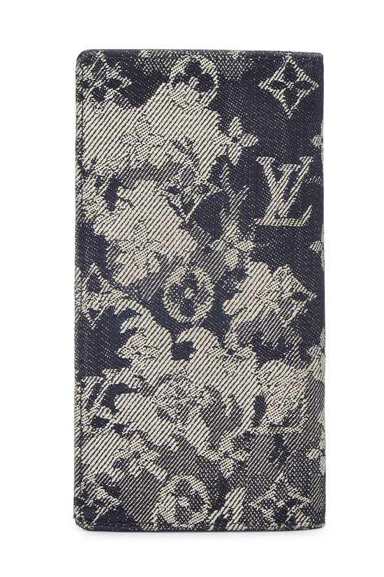 Blue Monogram Tapestry Brazza Wallet, , large image number 2