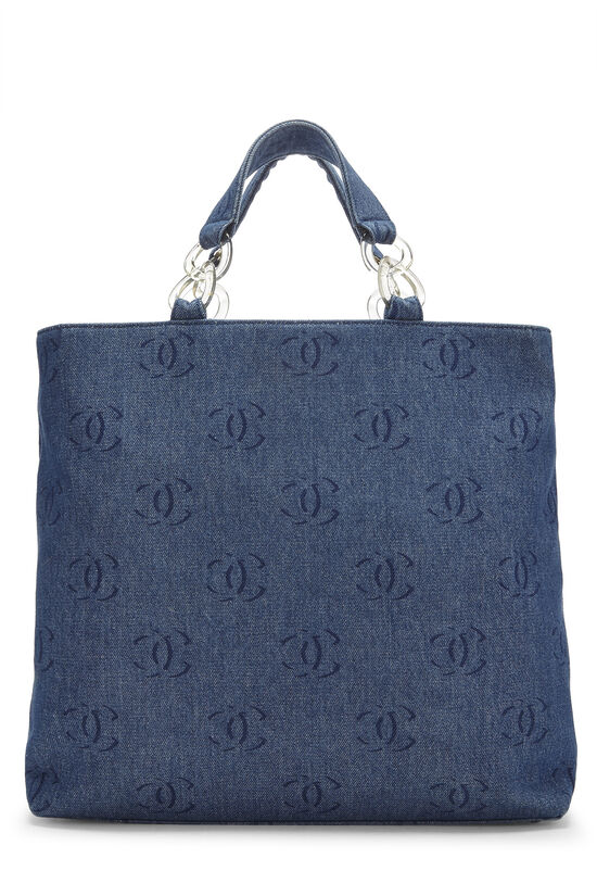Chanel Blue Denim CC Shopping Bag Large Q6B2EN0WB5001