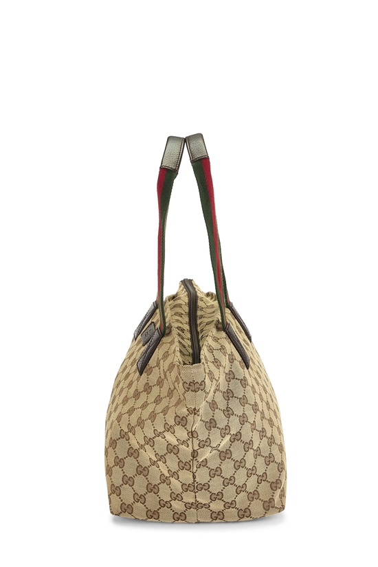 Original GG Canvas Web Soft Zip Tote, , large image number 2